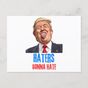 Cartes Pour Fêtes Annuelles Funny Haters va détester les citations, drôle dire
