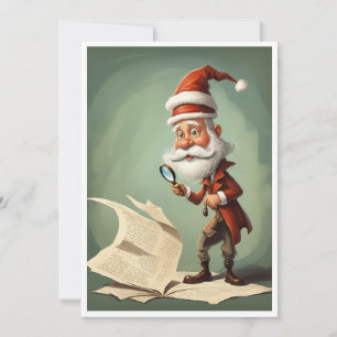 Cartes Pour Fêtes Annuelles Funny Hilarious Père Noël détective Noël