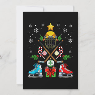 Cartes Pour Fêtes Annuelles Funny Hockey sur glace ornement de Noël Arbre Noël