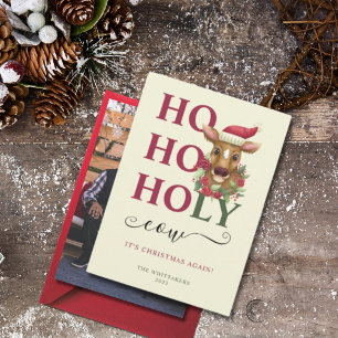 Cartes Pour Fêtes Annuelles Funny Holy Cow Christmas Photo