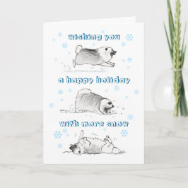 Cartes Pour Fêtes Annuelles Funny Keeshond Dessin de dessin Chien | Noël ennei