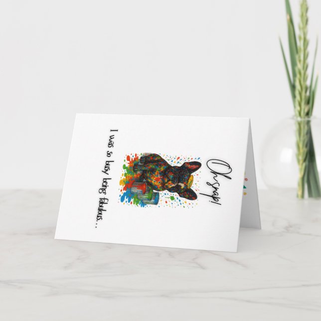 Cartes Pour Fêtes Annuelles Funny LGBT French Bulldog Birthday Card - Fierté (Devant)
