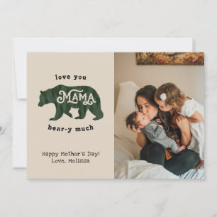 Cartes Pour Fêtes Annuelles Funny Mama Bear Fête des mères Photo personnalisée