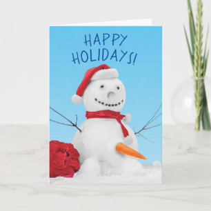 Cartes Pour Fêtes Annuelles Funny Naughty Anatomiquement Correct Snowman