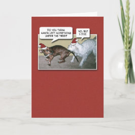 Cartes Pour Fêtes Annuelles Funny Naughty Dogs Noël
