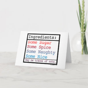 Cartes Pour Fêtes Annuelles Funny Naughty et Nice Greeting Card