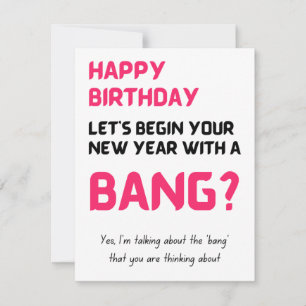 Cartes Pour Fêtes Annuelles Funny Naughty Happy Birthday Card pour lui et elle