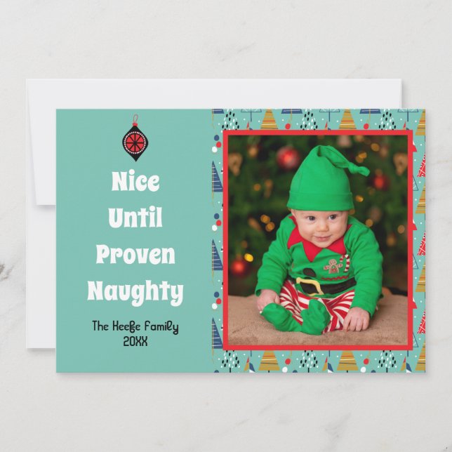 Cartes Pour Fêtes Annuelles Funny Naughty Retro Photo de Noël (Devant)