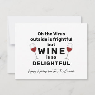 Cartes Pour Fêtes Annuelles Funny Noël Wine Pun personnalisé