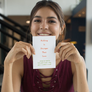 Cartes Pour Fêtes Annuelles Funny Nothing Is Stronger Than Love Humor Quote