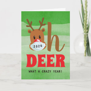 Cartes Pour Fêtes Annuelles Funny Oh DeER Qu'est-ce qu'un an de masques Joyeux