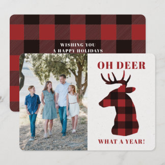 Cartes Pour Fêtes Annuelles Funny Oh Deer What a Year Photo