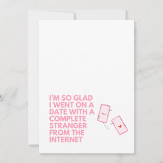Cartes Pour Fêtes Annuelles Funny Online Dating Card: Dating App Anniversary