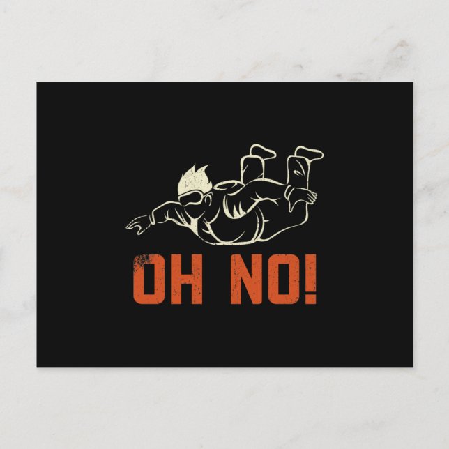 Cartes Pour Fêtes Annuelles Funny Parachutage (Devant)