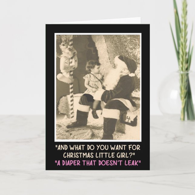 Cartes Pour Fêtes Annuelles Funny Père Noël (Devant)