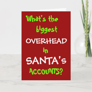 Cartes Pour Fêtes Annuelles Funny Père Noël Financial Accounting Noël