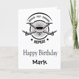 Cartes Pour Fêtes Annuelles Funny Personalized Drone Pilots Birthday Card