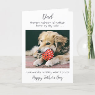 Cartes Pour Fêtes Annuelles Funny Personnalisé Pet Photo Dog Papa Fête des pèr