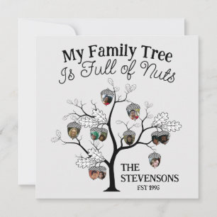 Cartes Pour Fêtes Annuelles Funny Photo Family Tree est plein de noix Noël