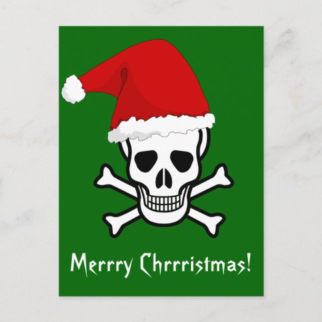 Cartes Pour Fêtes Annuelles Funny Pirate Joyeux voeux de Noël Arrgh Matey (Devant)