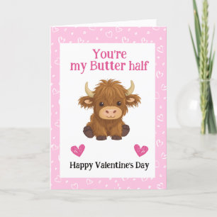 Cartes Pour Fêtes Annuelles Funny Pun Highland Cow Valentine