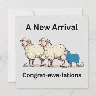 CARTES POUR FÊTES ANNUELLES FUNNY PUNNY BABY FÉLICITATIONS
