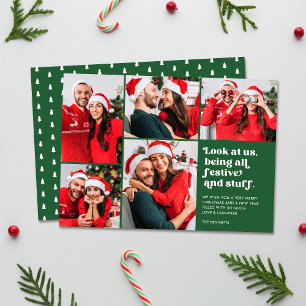 Cartes Pour Fêtes Annuelles Funny Regardez-nous 5 Collage photo Noël