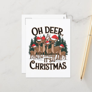 Cartes Pour Fêtes Annuelles Funny Reindeer