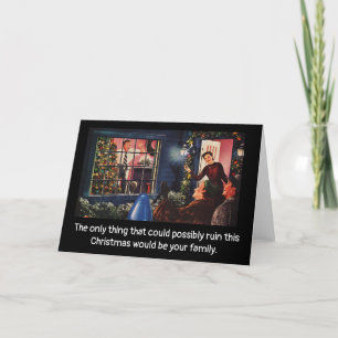 Cartes Pour Fêtes Annuelles Funny Retro Christmas Card