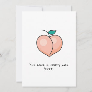 Cartes Pour Fêtes Annuelles Funny Romantic Butt Card - Valentines Day Card