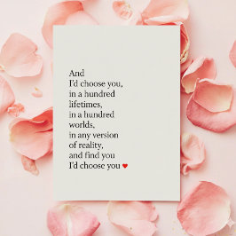 Cartes Pour Fêtes Annuelles Funny Romantic Love Card for Him & Her