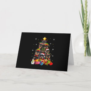 Cartes Pour Fêtes Annuelles Funny Rottweiler Noël Arbre de Noël Amoureux de le