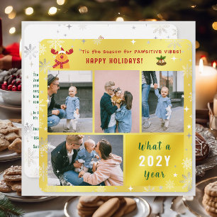 Cartes Pour Fêtes Annuelles Funny Rudolph Joyeuses Vacances Mignonnes Golden 4
