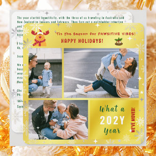 Cartes Pour Fêtes Annuelles Funny Rudolph Nous avons déménagé Happy Holidays 3
