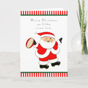 Cartes Pour Fêtes Annuelles Funny Rugby