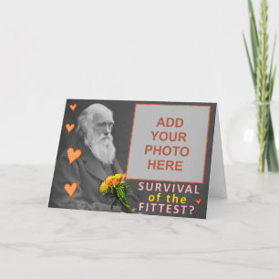 Cartes Pour Fêtes Annuelles Funny Saint Valentin Charles Darwin Photo personna