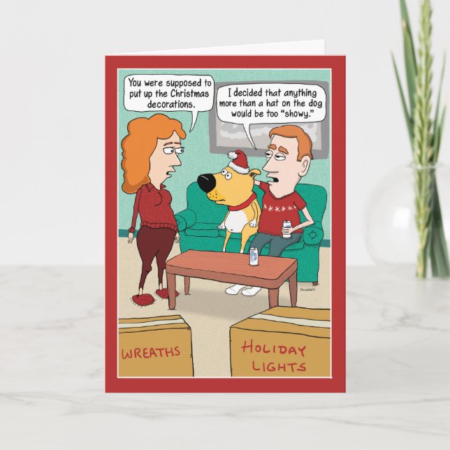 Cartes Pour Fêtes Annuelles Funny Santa Hat (Devant)