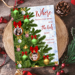 Cartes Pour Fêtes Annuelles Funny Sarcastic Enfants Humour Famille Joyeux Noël
