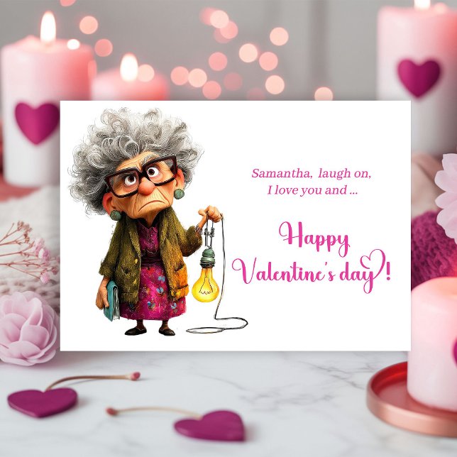 Cartes Pour Fêtes Annuelles Funny Sarcastic Grumpy Lady Valentine Card (Funny Sarcastic Grumpy Lady Valentine Card)