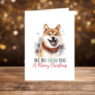 Cartes Pour Fêtes Annuelles Funny Shiba Inu Chien Noël Joyeux Fêtes