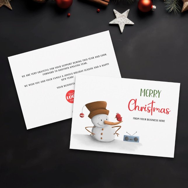 Cartes Pour Fêtes Annuelles Funny Showman Radio Merry Christmas Business (Créateur téléchargé)
