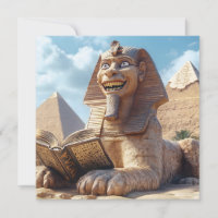 Funny Sphinx Statue Lecture Ancien Livre en Egypte