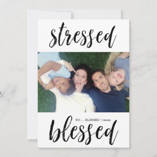 Cartes Pour Fêtes Annuelles Funny Stress & Blessé Noël photo de vacances