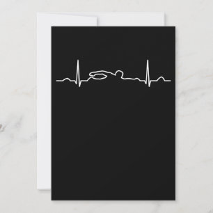 Cartes Pour Fêtes Annuelles Funny Swimmer Heartbeat Apparel