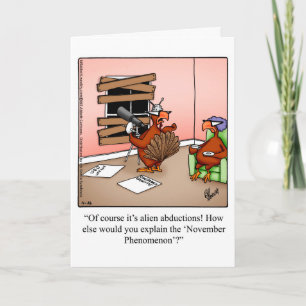 Cartes Pour Fêtes Annuelles Funny Thanksgiving Humor Greeting Card