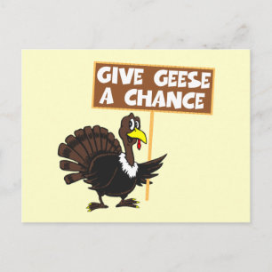 Cartes Pour Fêtes Annuelles Funny Turkey spoof peace