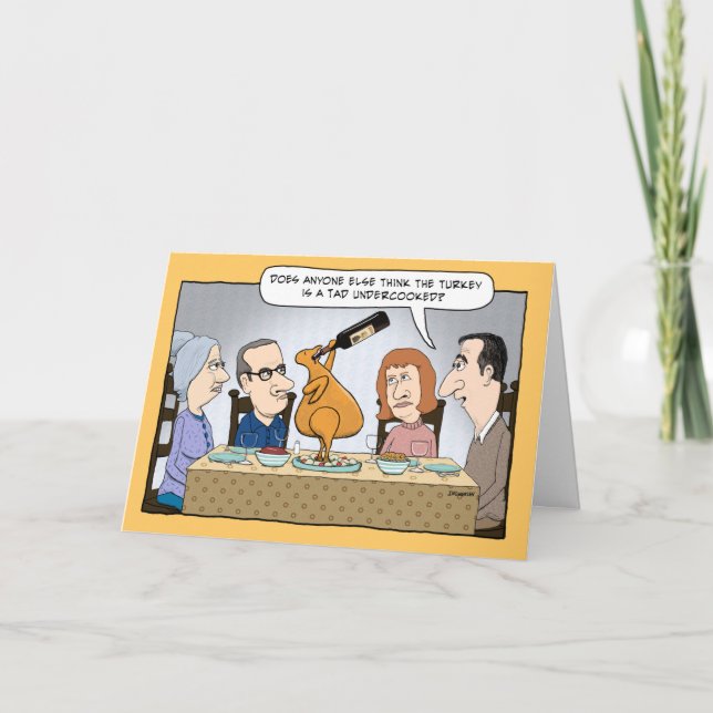 Cartes Pour Fêtes Annuelles Funny Undercooked (Devant)