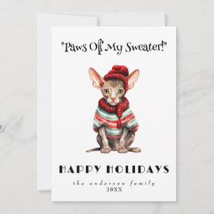 Cartes Pour Fêtes Annuelles Funny Unique Doux doux Humour animal chat Noël