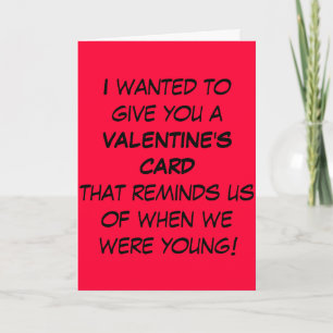 Cartes Pour Fêtes Annuelles Funny Valentine Card pour les personnes âgées