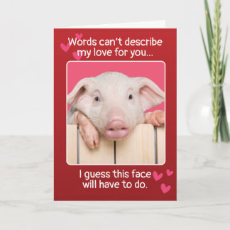 Cartes Pour Fêtes Annuelles Funny Valentines Jour visage personnalisable